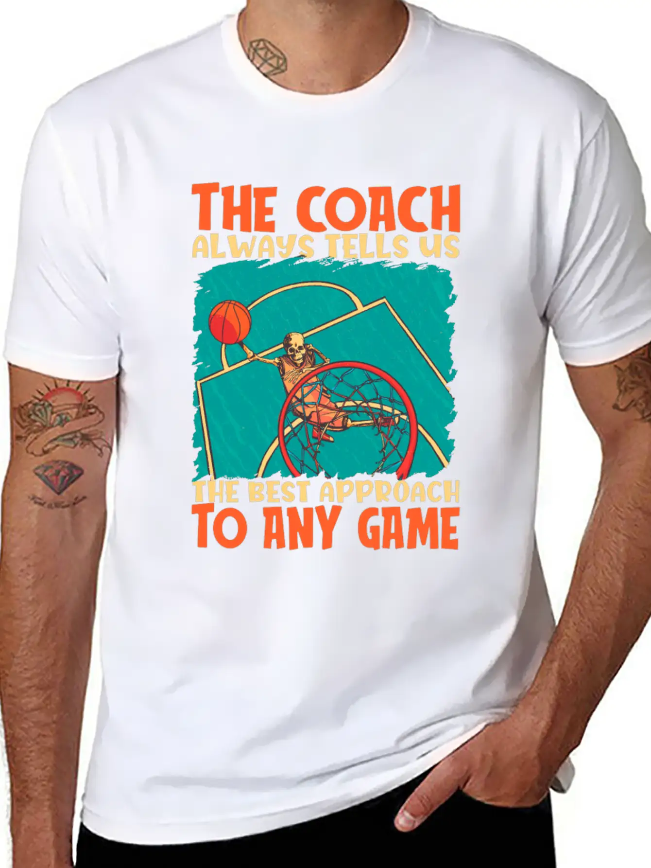 Basketball Coach Breathable Soft Cotton T-Shirt – Timeless Casual Look