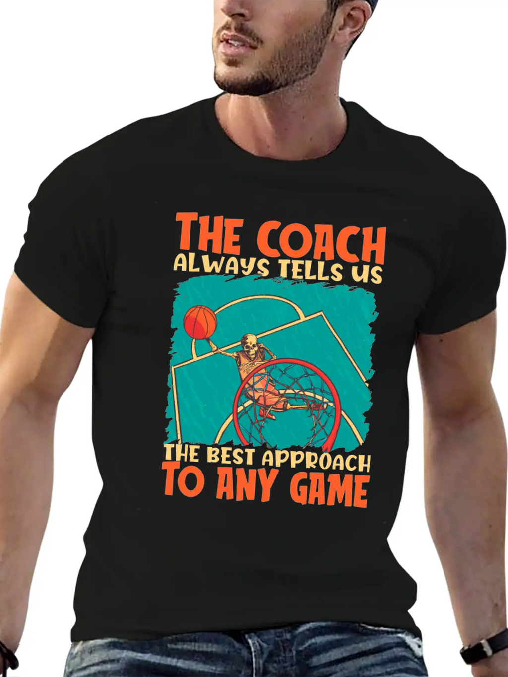 Basketball Coach Breathable Soft Cotton T-Shirt – Timeless Casual Look