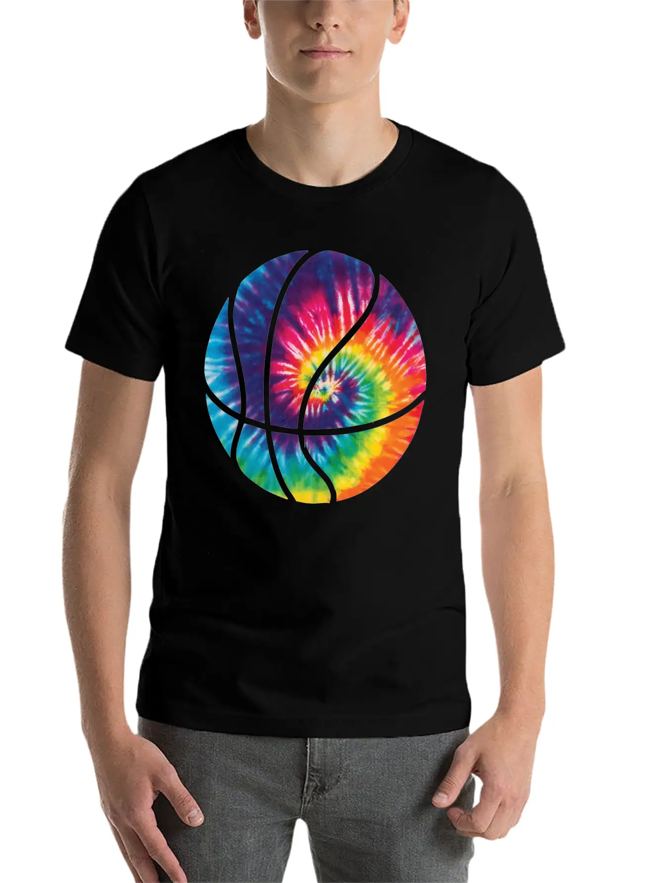 Basketball Colorful Tie Dye T Shirt Timeless Short Sleeve Tee – Comfy And Minimalist Design