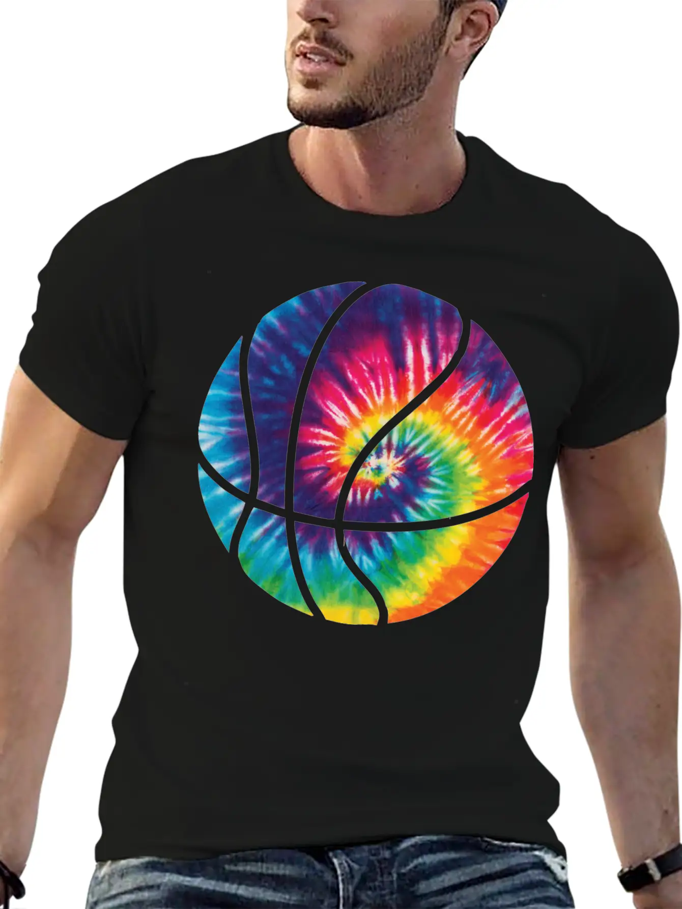 Basketball Colorful Tie Dye T Shirt Timeless Short Sleeve Tee – Comfy And Minimalist Design