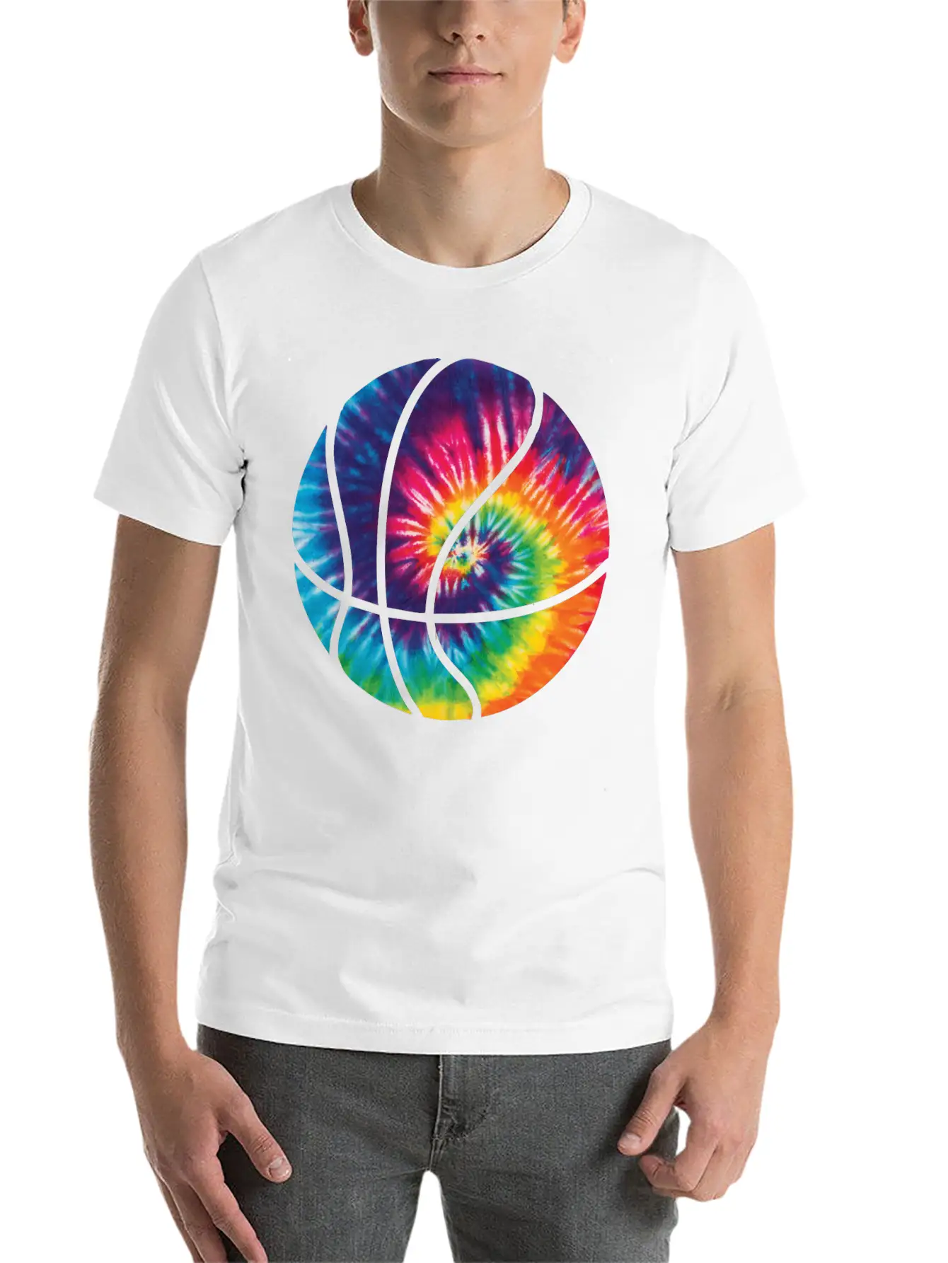 Basketball Colorful Tie Dye T Shirt Timeless Short Sleeve Tee – Comfy And Minimalist Design