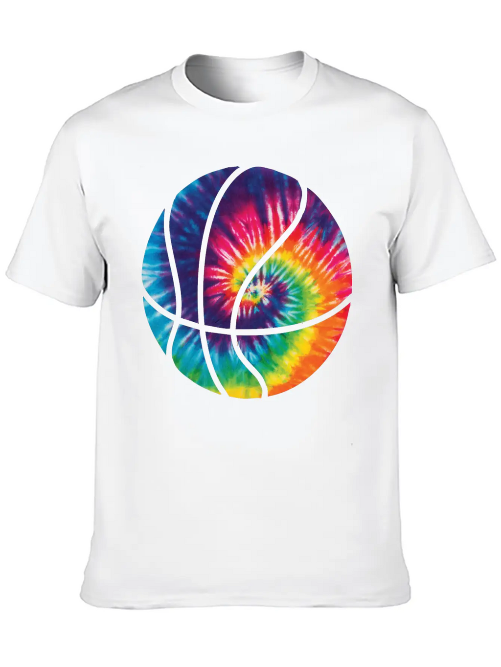 Basketball Colorful Tie Dye T Shirt Timeless Short Sleeve Tee – Comfy And Minimalist Design