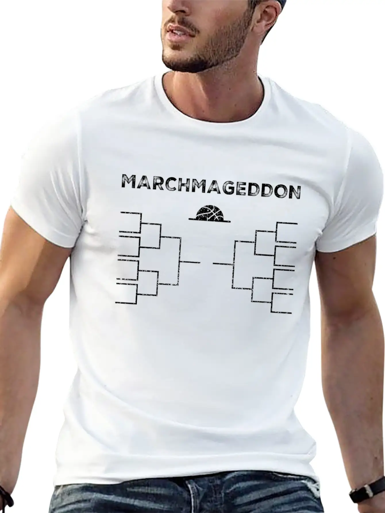 Basketball March Tournament Bracket College Gift Relaxed Everyday Tee – Lightweight And Durable Cotton