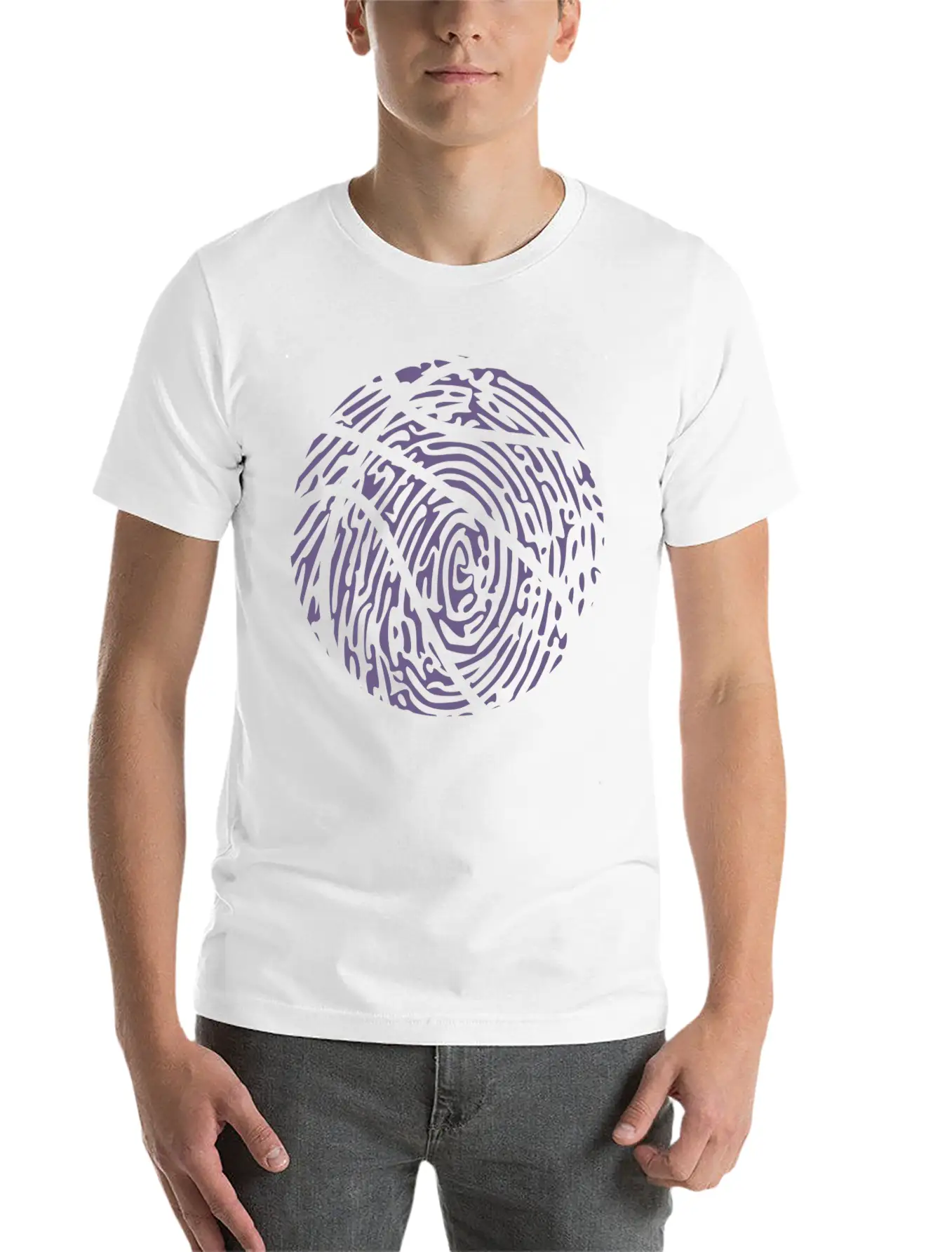 Basketball Player Fingerprint Passion - Creative Essential Cotton Tee For Daily Outfits – Unisex Style