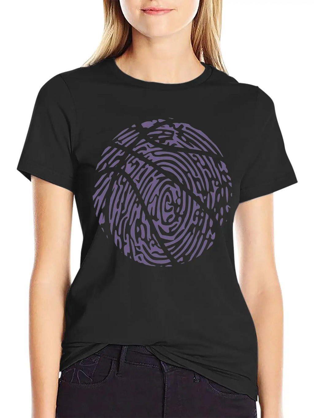Basketball Player Fingerprint Passion - Creative Essential Cotton Tee For Daily Outfits – Unisex Style