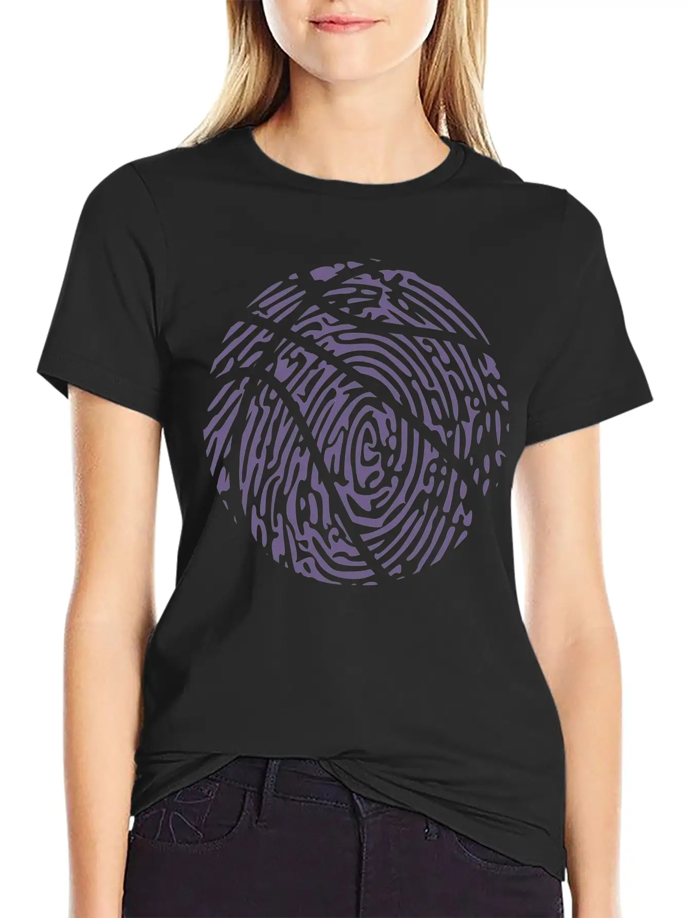 Basketball Player Fingerprint Passion - Creative Essential Cotton Tee For Daily Outfits – Unisex Style