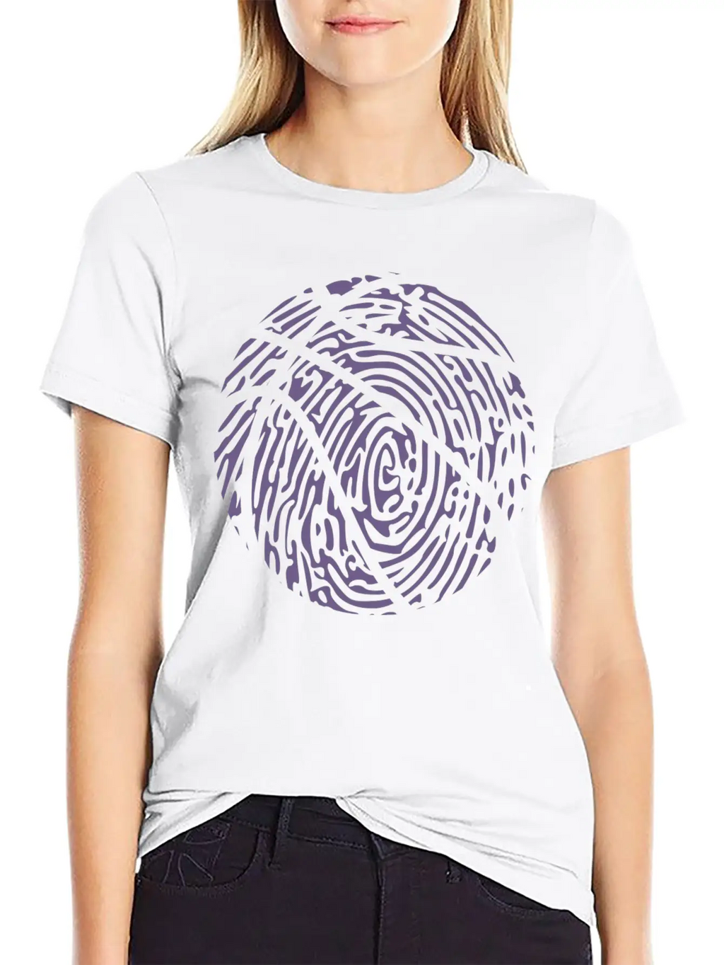 Basketball Player Fingerprint Passion - Creative Essential Cotton Tee For Daily Outfits – Unisex Style