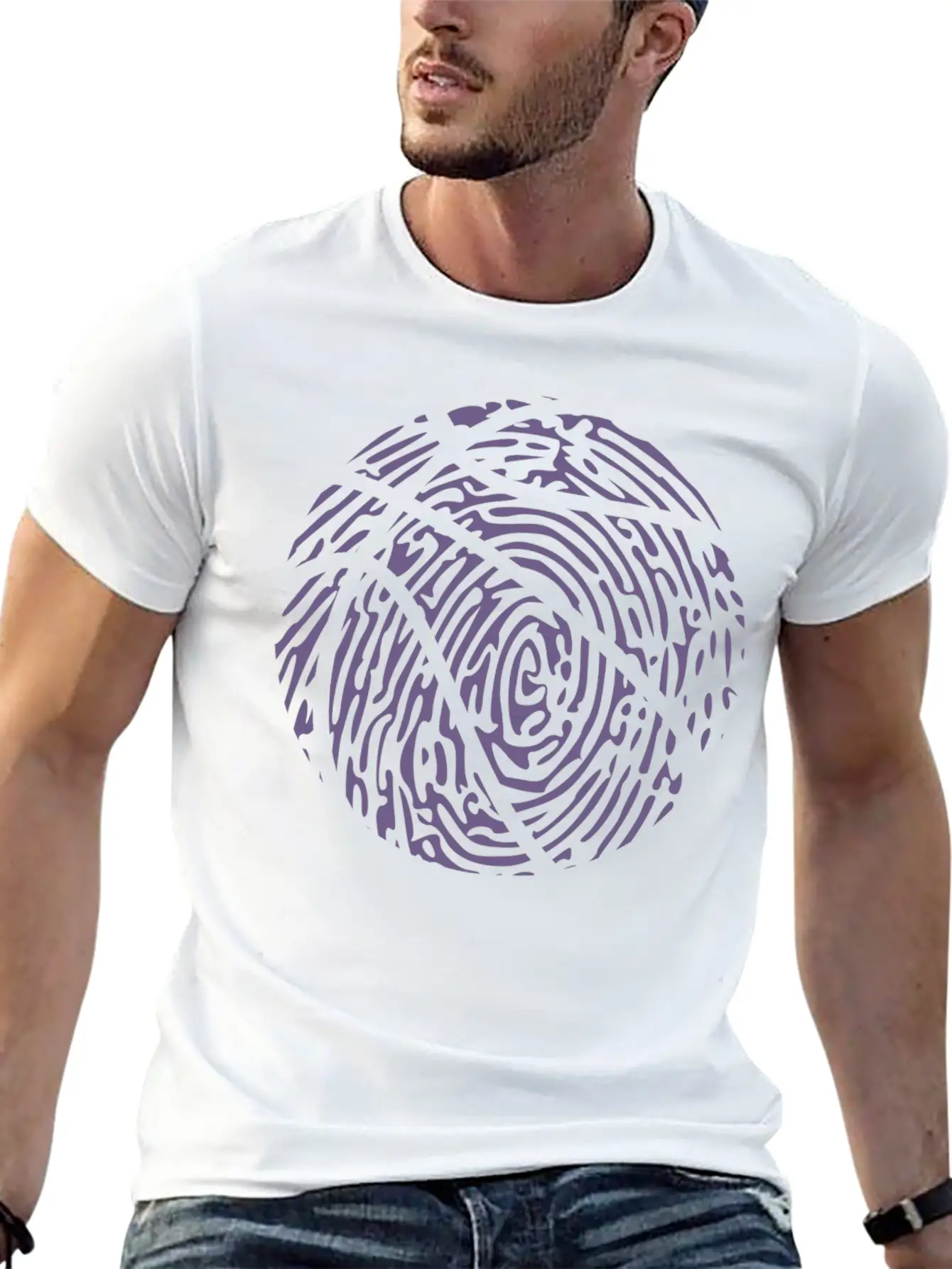Basketball Player Fingerprint Passion - Creative Essential Cotton Tee For Daily Outfits – Unisex Style