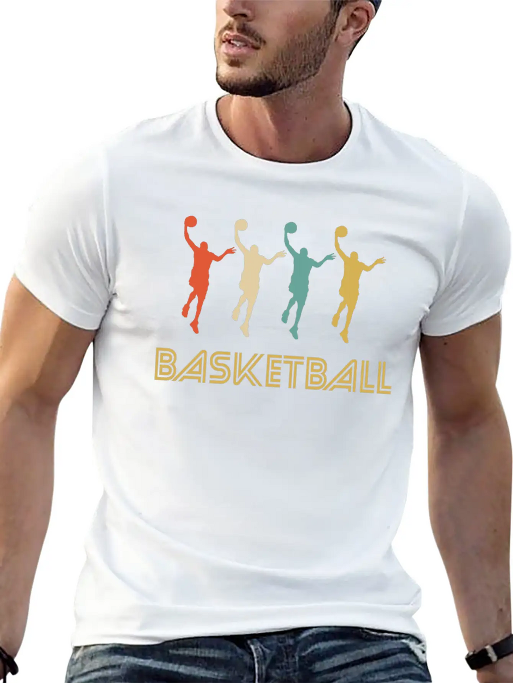 Basketball Player Pop Art Classic Cotton Tee – Unisex Comfort For Any Season