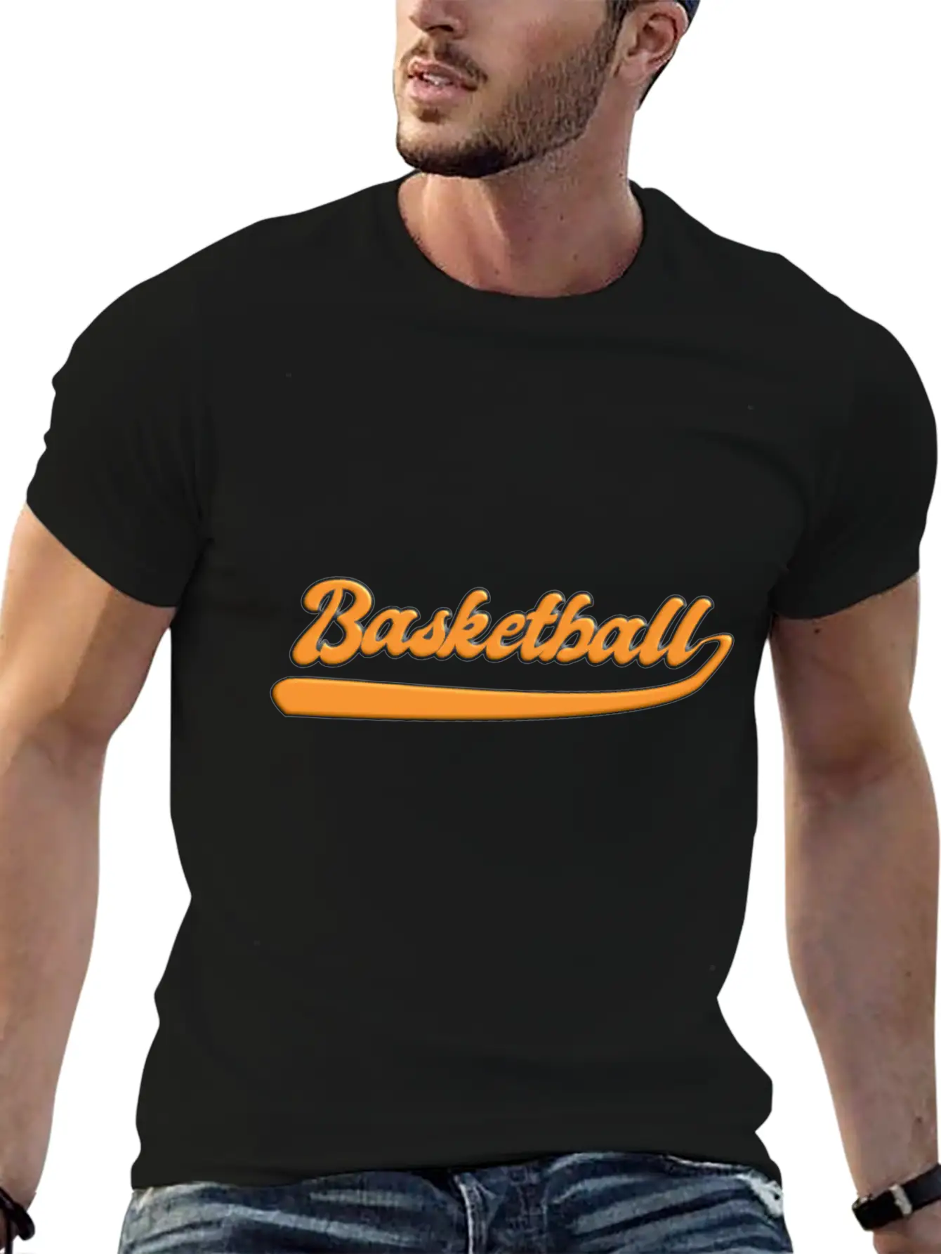 Basketball Slogan Logo 3D Basic Graphic T-Shirt – Daily Comfort In Soft Cotton