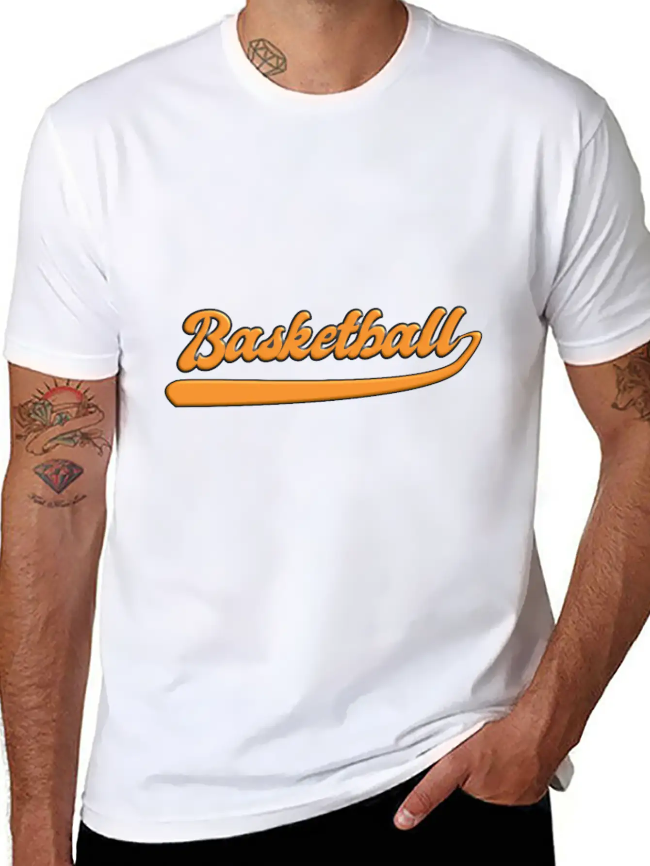Basketball Slogan Logo 3D Basic Graphic T-Shirt – Daily Comfort In Soft Cotton
