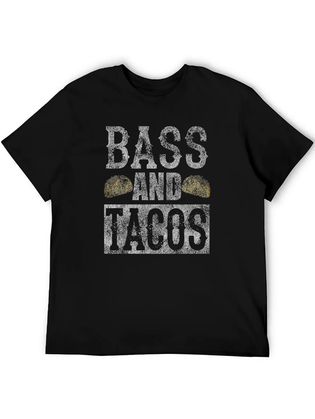Bass And Tacos Funny Taco Bass Guitar Distressed T Modern Fit Casual T-Shirt – Clean And Versatile Design