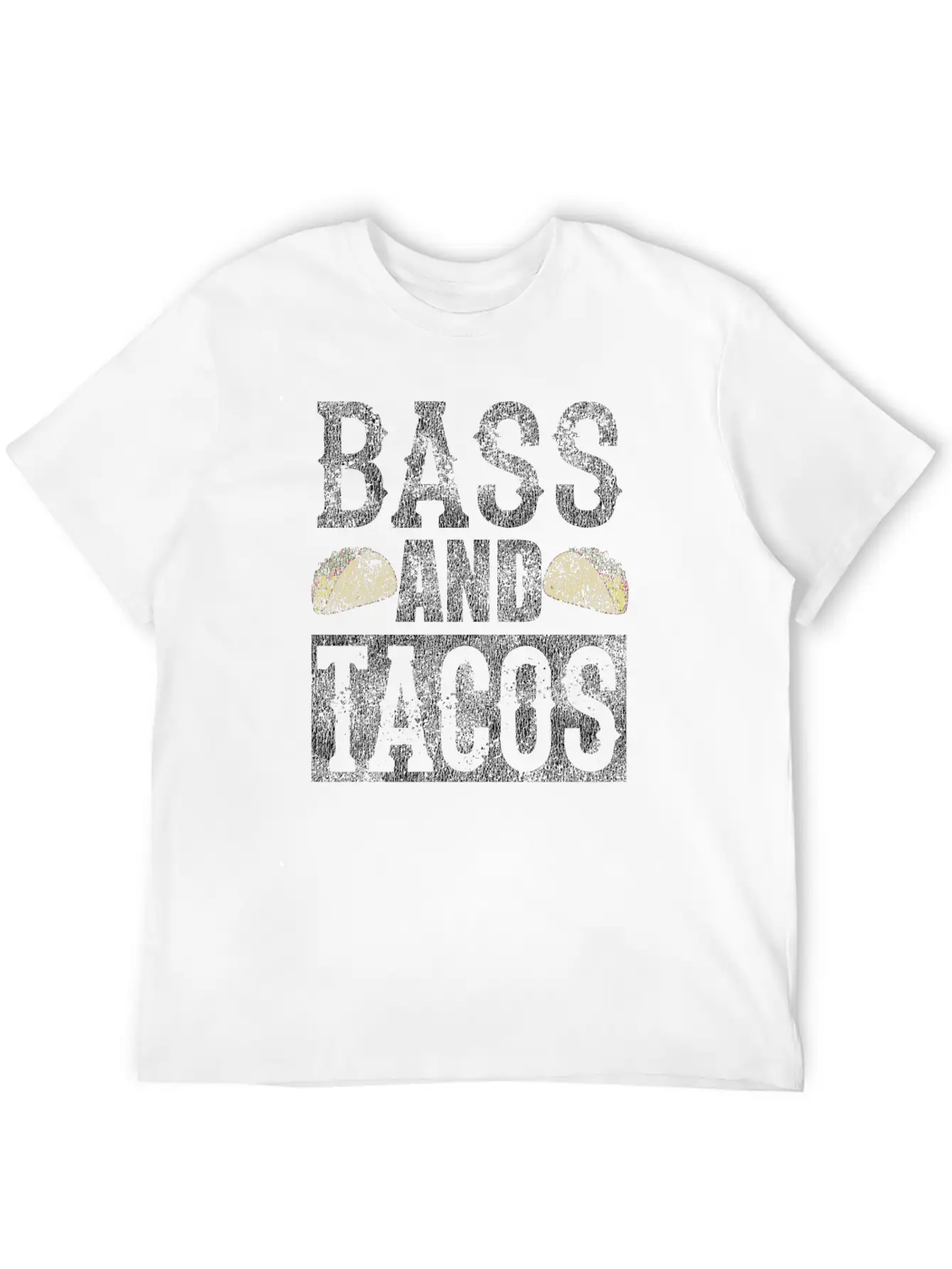 Bass And Tacos Funny Taco Bass Guitar Distressed T Modern Fit Casual T-Shirt – Clean And Versatile Design
