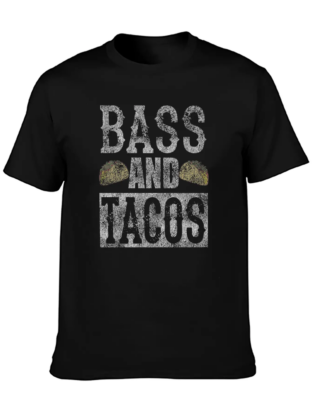 Bass And Tacos Funny Taco Bass Guitar Distressed T Modern Fit Casual T-Shirt – Clean And Versatile Design