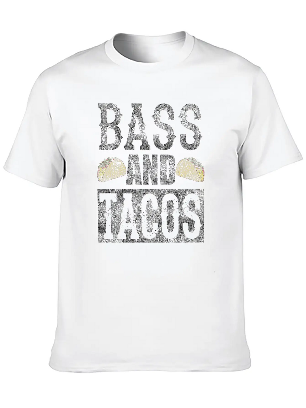 Bass And Tacos Funny Taco Bass Guitar Distressed T Modern Fit Casual T-Shirt – Clean And Versatile Design
