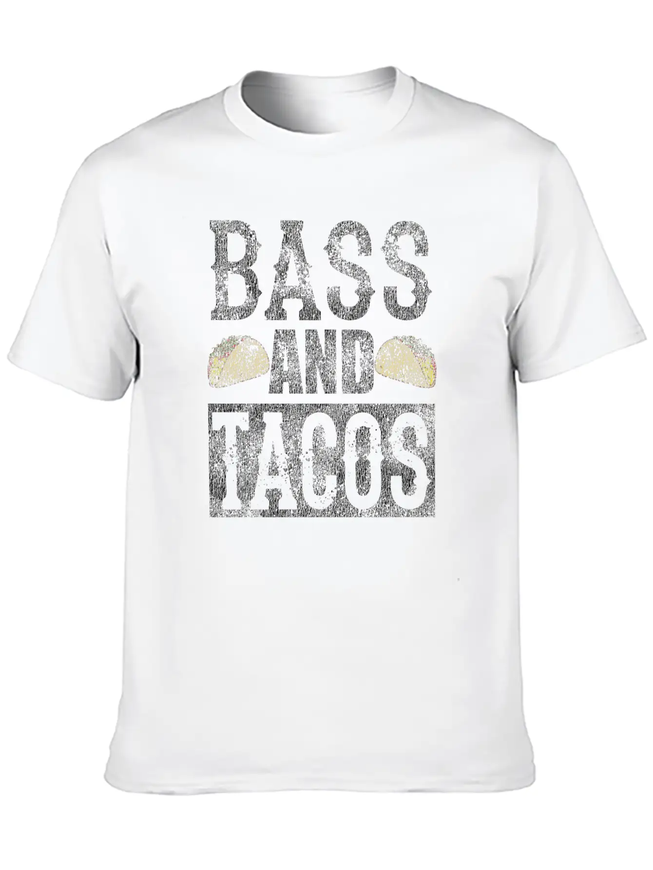 Bass And Tacos Funny Taco Bass Guitar Distressed T Modern Fit Casual T-Shirt – Clean And Versatile Design