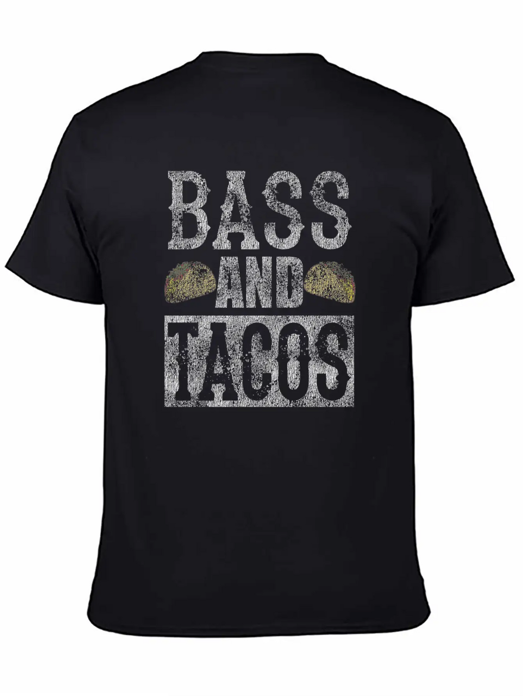 Bass And Tacos Funny Taco Bass Guitar Distressed T Modern Fit Casual T-Shirt – Clean And Versatile Design