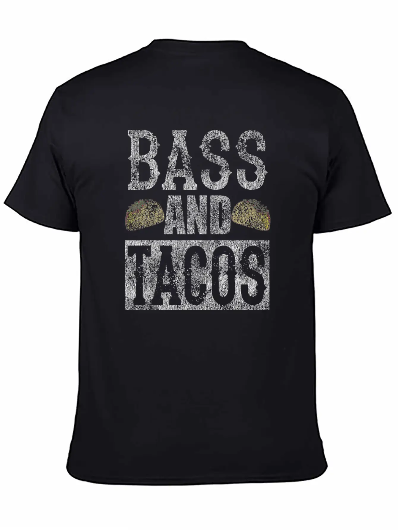 Bass And Tacos Funny Taco Bass Guitar Distressed T Modern Fit Casual T-Shirt – Clean And Versatile Design
