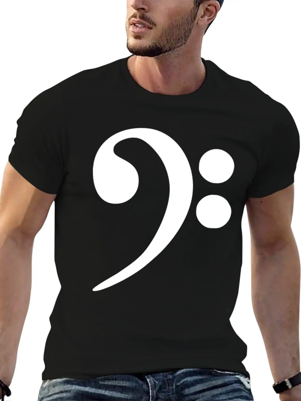 Bass Cleff Funny Stylish Everyday T-Shirt – Unisex Basic Cotton Tee