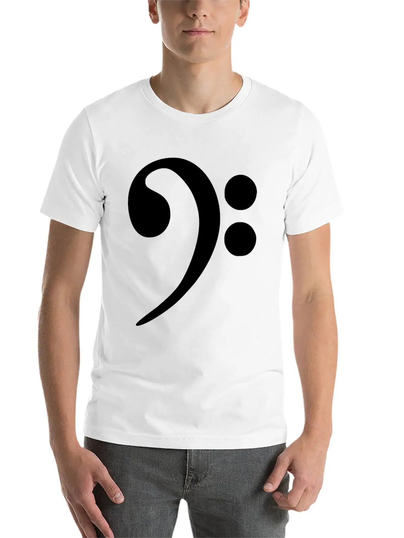 Bass Cleff Funny Stylish Everyday T-Shirt – Unisex Basic Cotton Tee