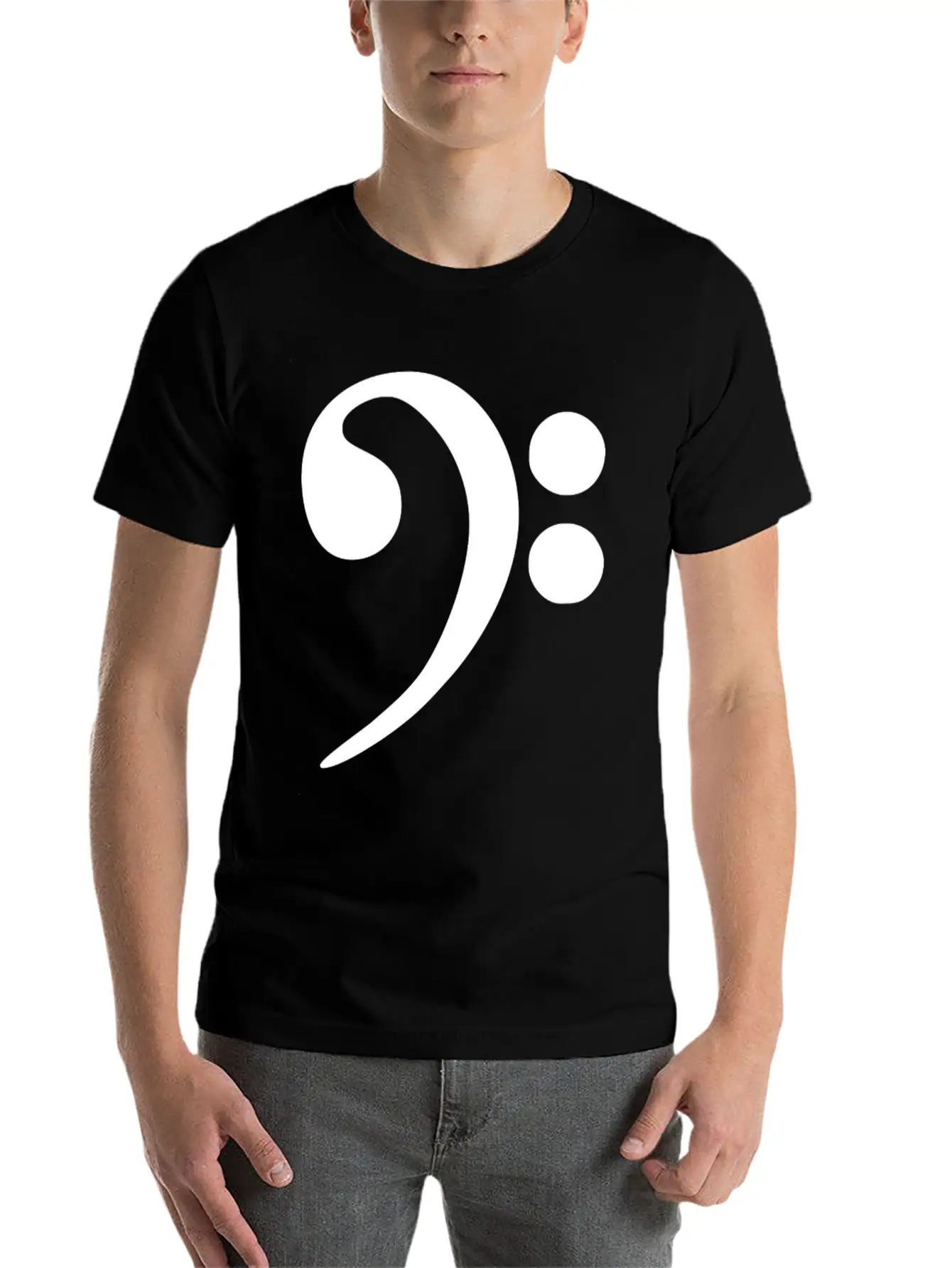 Bass Cleff Funny Stylish Everyday T-Shirt – Unisex Basic Cotton Tee