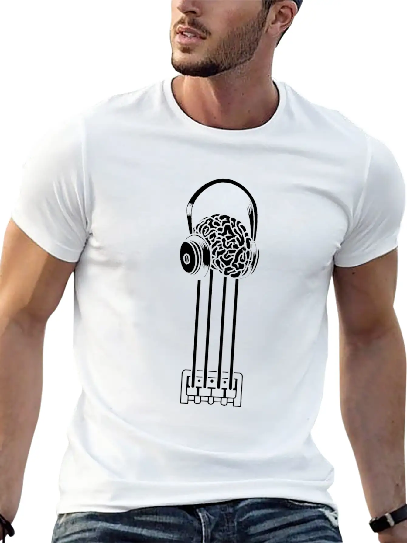 Bass Guitar Bassist Brain Essential Cotton Tee For Daily Outfits – Unisex Style