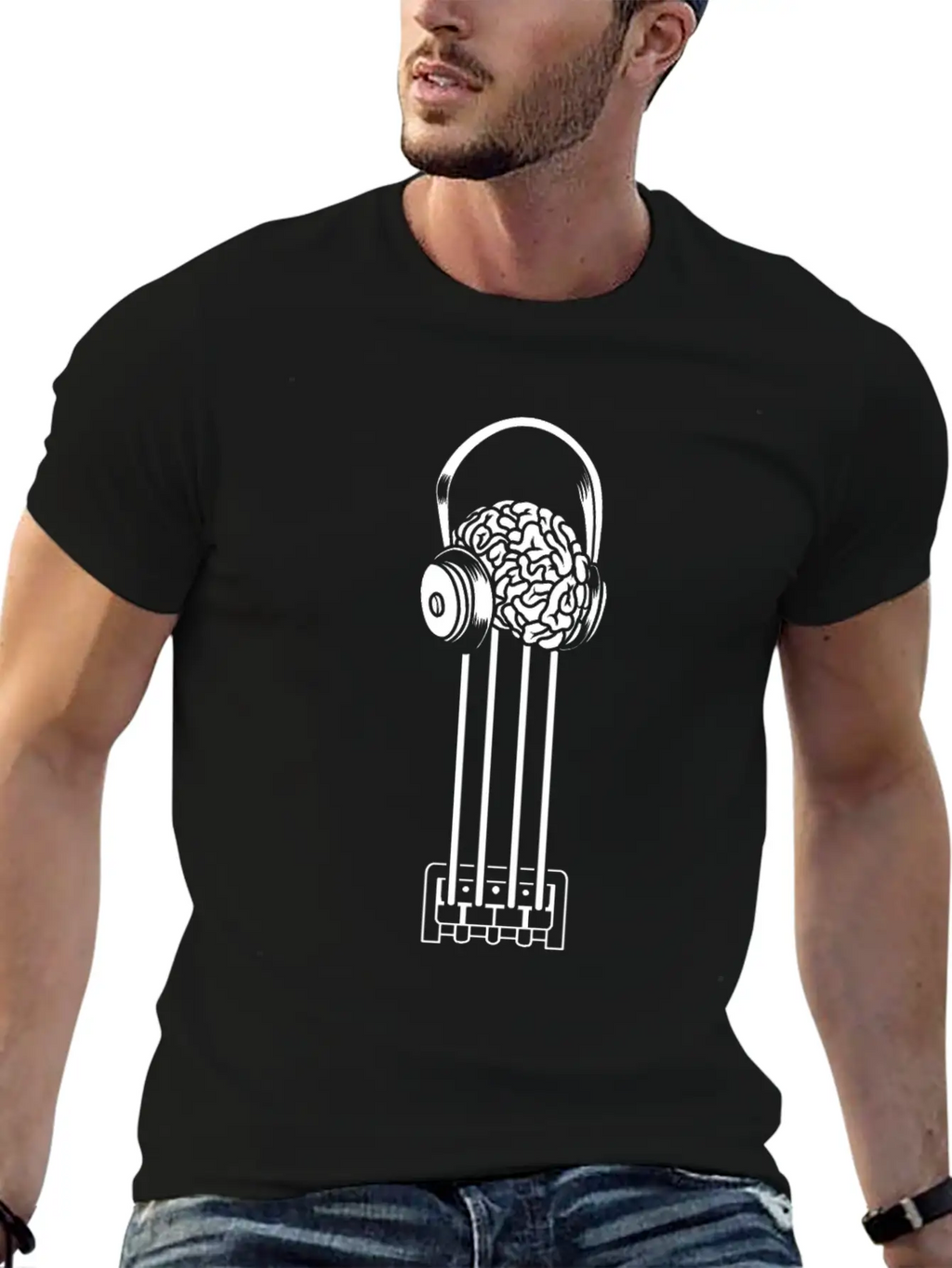 Bass Guitar Bassist Brain Essential Cotton Tee For Daily Outfits – Unisex Style