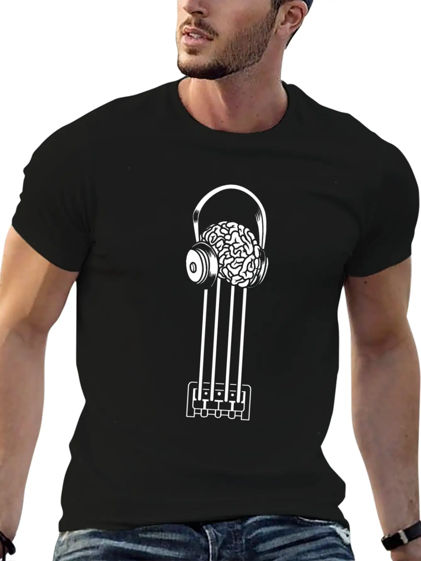 Bass Guitar Bassist Brain Essential Cotton Tee For Daily Outfits – Unisex Style