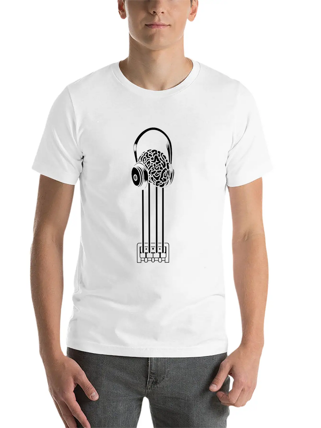Bass Guitar Bassist Brain Essential Cotton Tee For Daily Outfits – Unisex Style