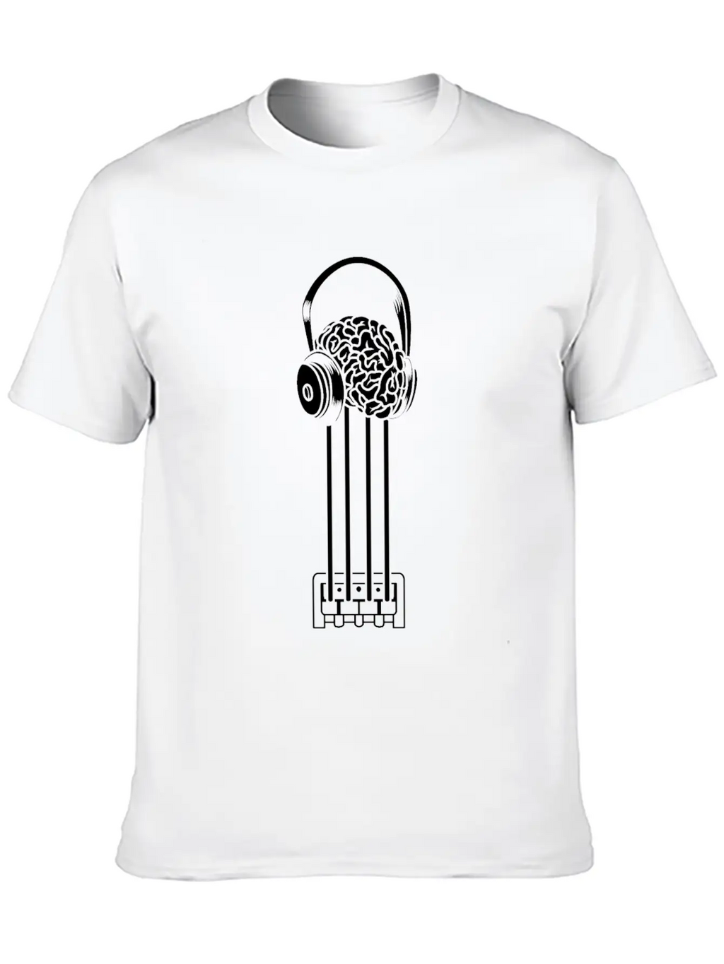 Bass Guitar Bassist Brain Essential Cotton Tee For Daily Outfits – Unisex Style