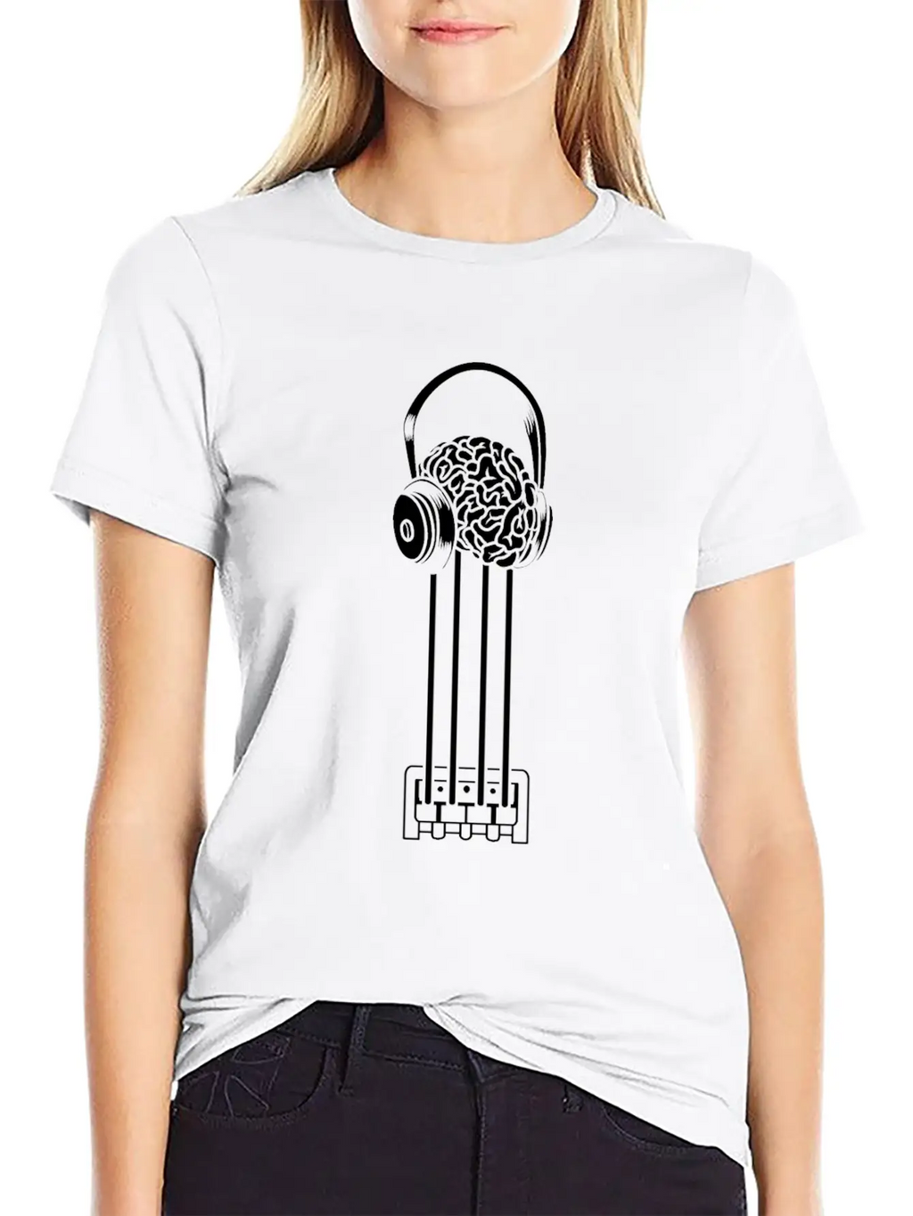 Bass Guitar Bassist Brain Essential Cotton Tee For Daily Outfits – Unisex Style