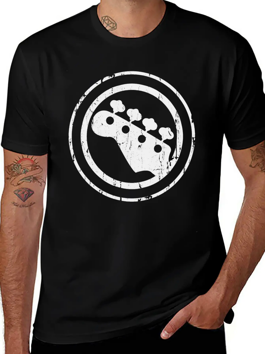 Bass Logo - Bassist Gift Essential Cotton Tee For Daily Outfits – Unisex Style
