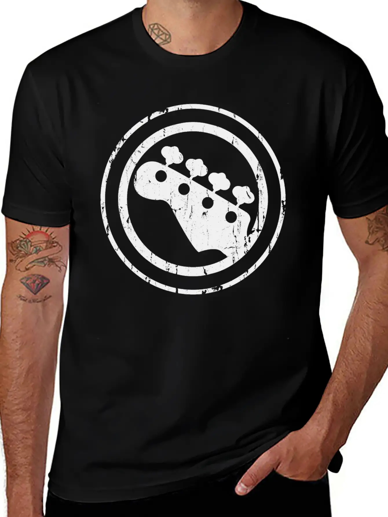 Bass Logo - Bassist Gift Essential Cotton Tee For Daily Outfits – Unisex Style