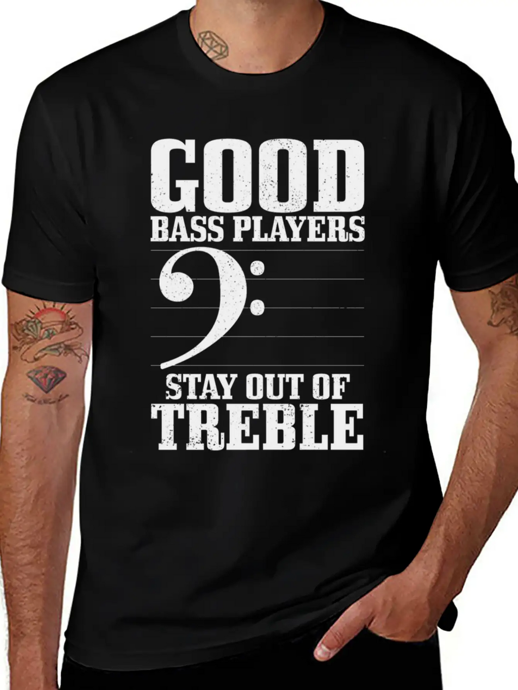 Bass Players Stay Out Of Treble Bassist Classic Cotton Tee – Unisex Comfort For Any Season