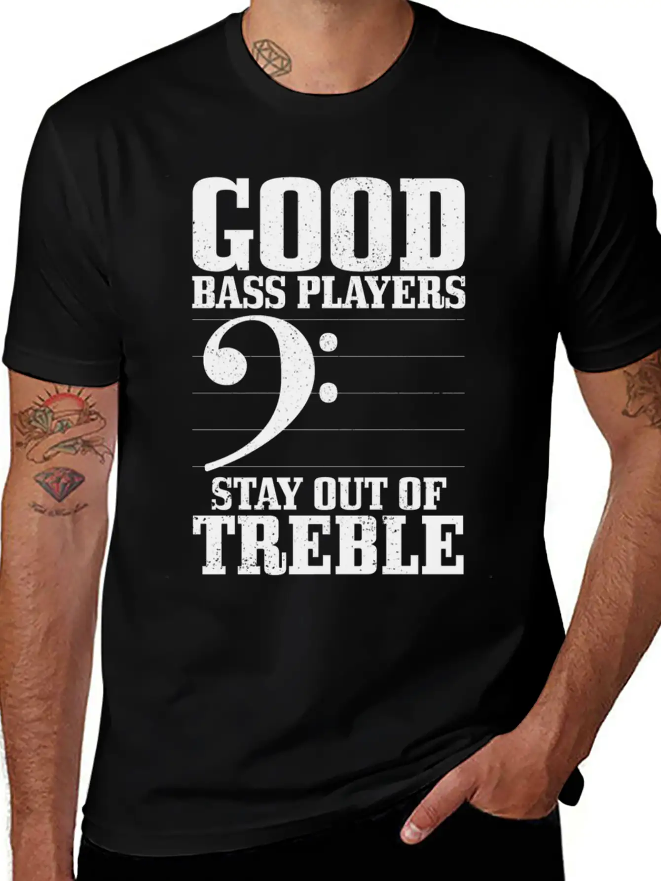 Bass Players Stay Out Of Treble Bassist Classic Cotton Tee – Unisex Comfort For Any Season