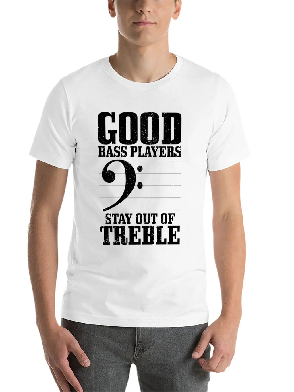 Bass Players Stay Out Of Treble Bassist Classic Cotton Tee – Unisex Comfort For Any Season
