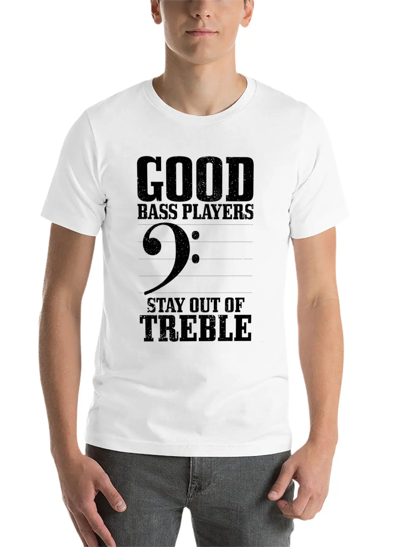 Bass Players Stay Out Of Treble Bassist Classic Cotton Tee – Unisex Comfort For Any Season