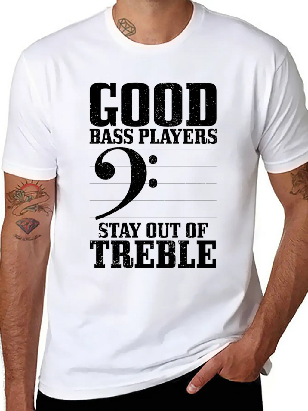 Bass Players Stay Out Of Treble Bassist Classic Cotton Tee – Unisex Comfort For Any Season