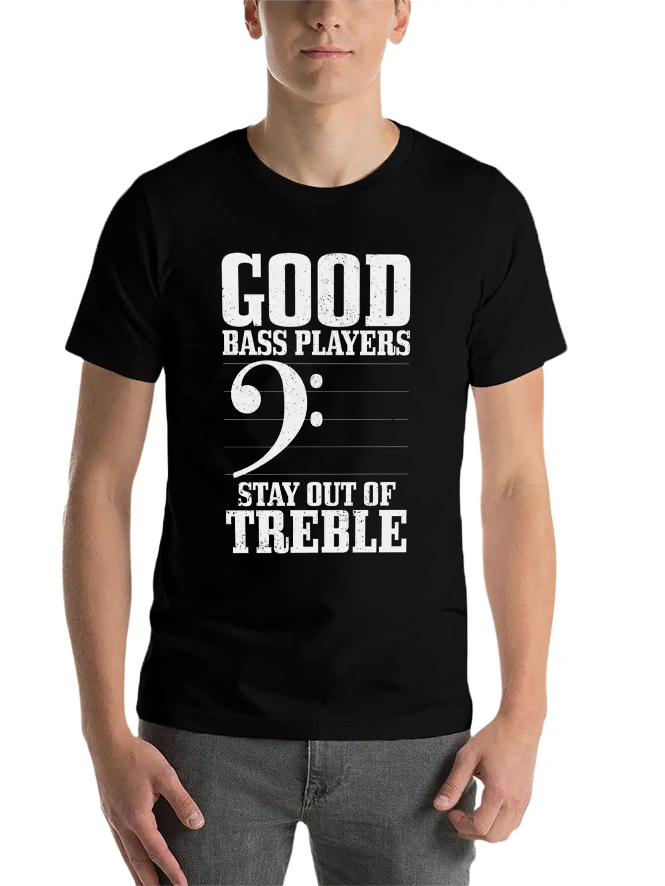 Bass Players Stay Out Of Treble Bassist Classic Cotton Tee – Unisex Comfort For Any Season