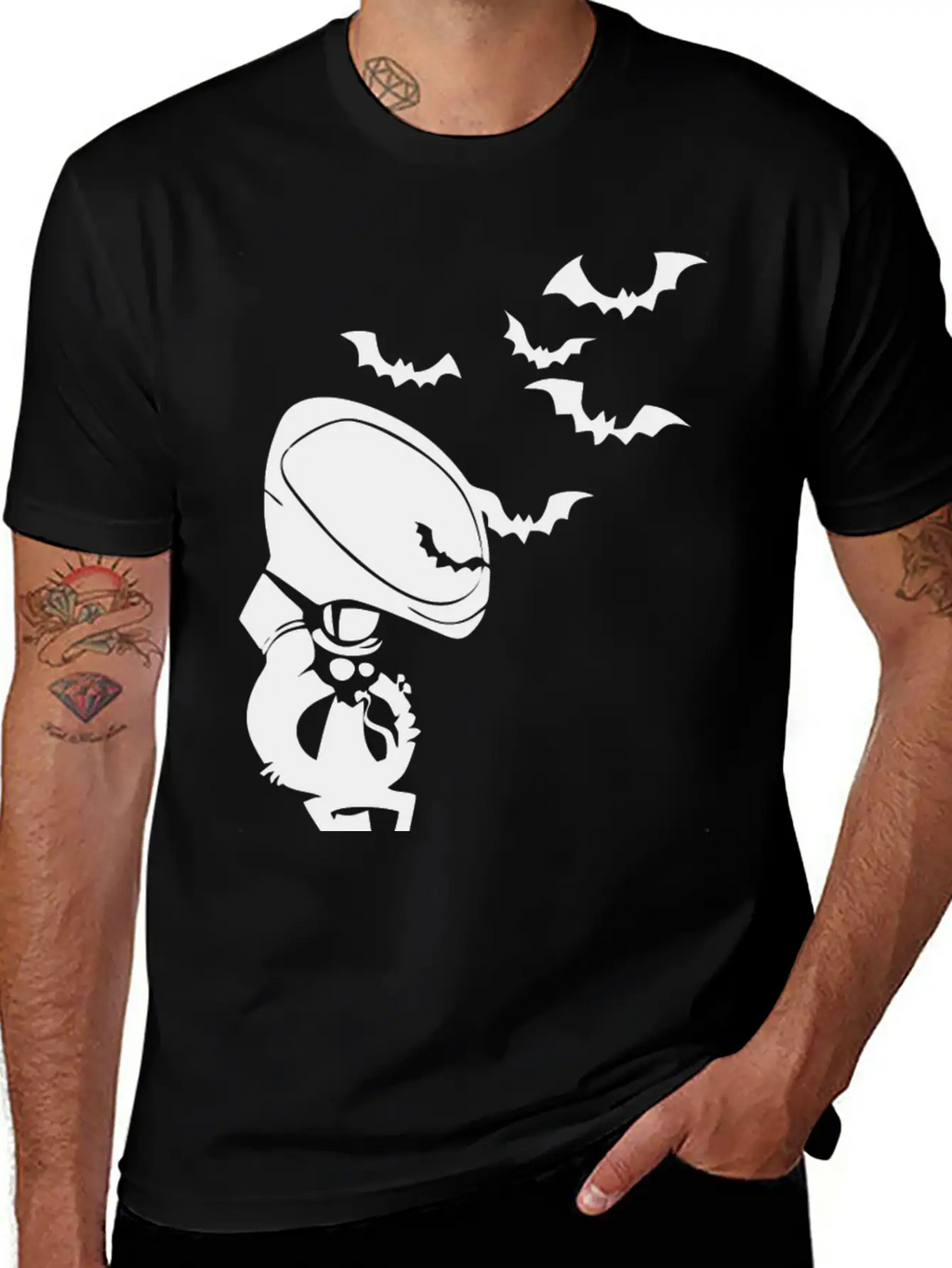 Bat Jazz Cool Relaxed Everyday Tee – Lightweight And Durable Cotton