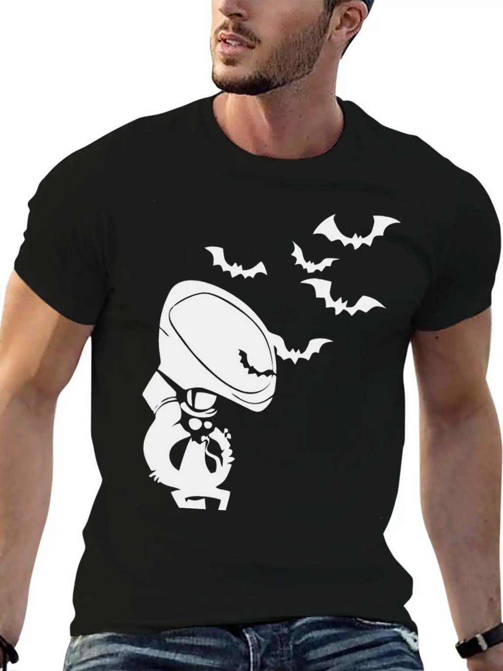 Bat Jazz Cool Relaxed Everyday Tee – Lightweight And Durable Cotton