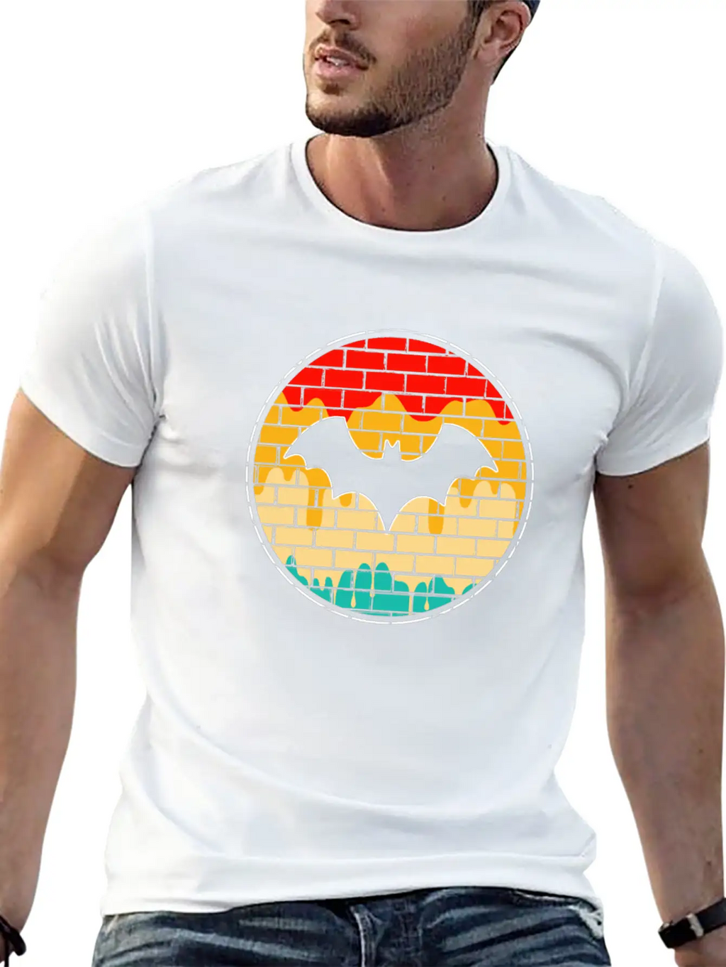 Bat Retro Unisex Casual T-Shirt – Clean Design For Daily Comfort