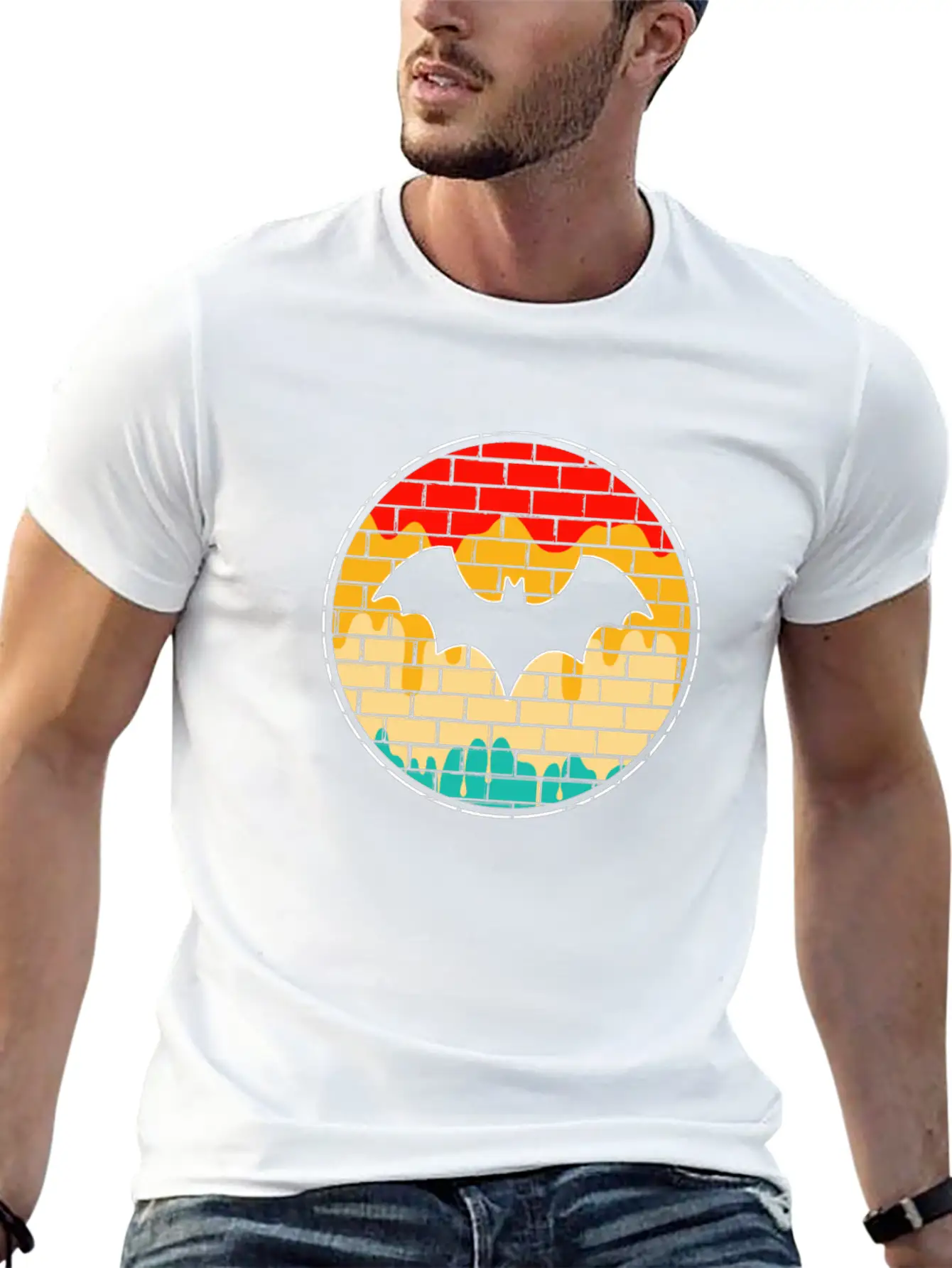 Bat Retro Unisex Casual T-Shirt – Clean Design For Daily Comfort