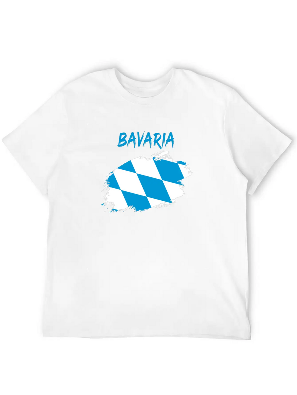 Bavaria Bavarian Flag Banner Rhombus Stylish Everyday T-Shirt – Unisex Basic Cotton Tee