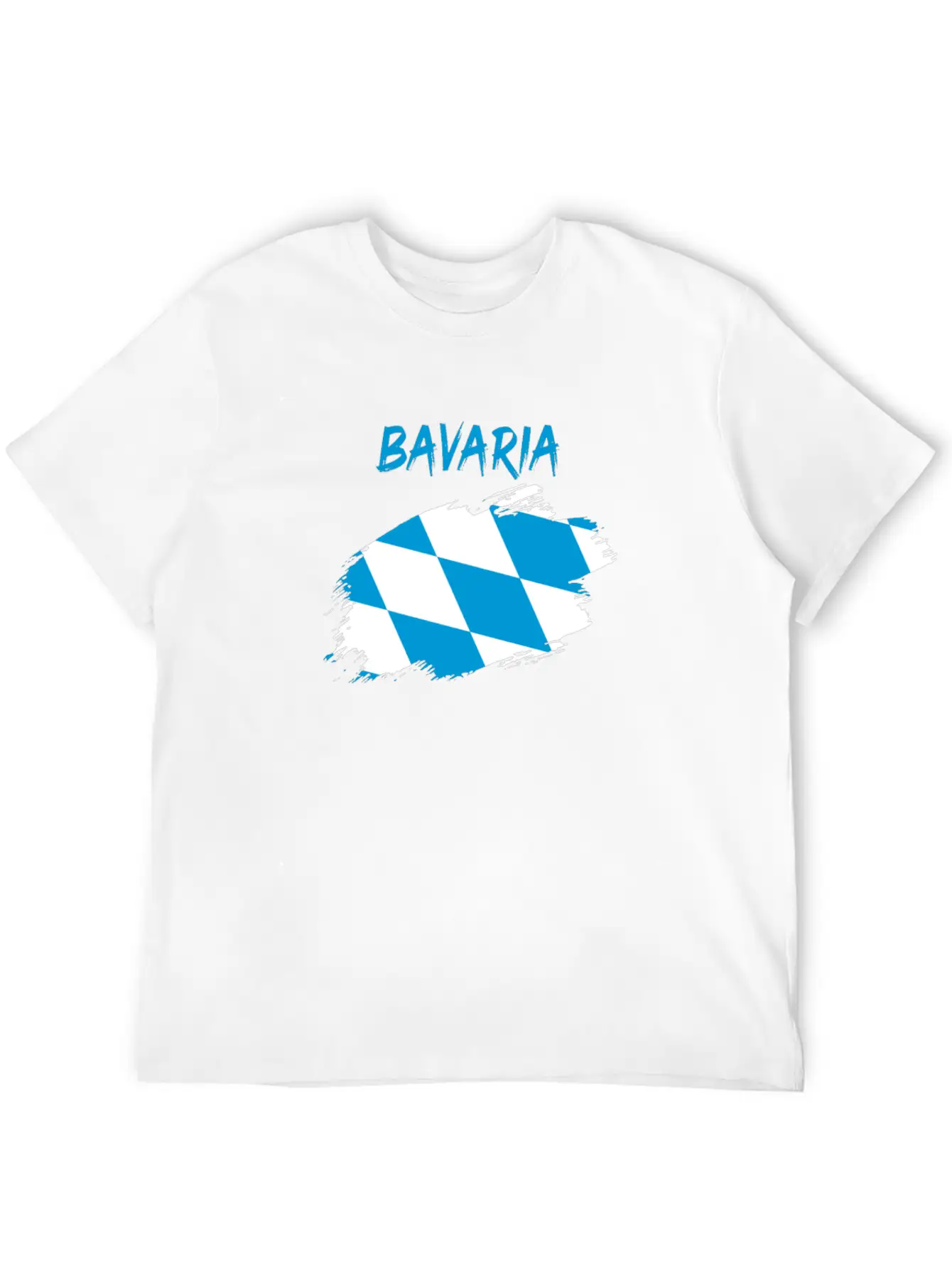 Bavaria Bavarian Flag Banner Rhombus Stylish Everyday T-Shirt – Unisex Basic Cotton Tee