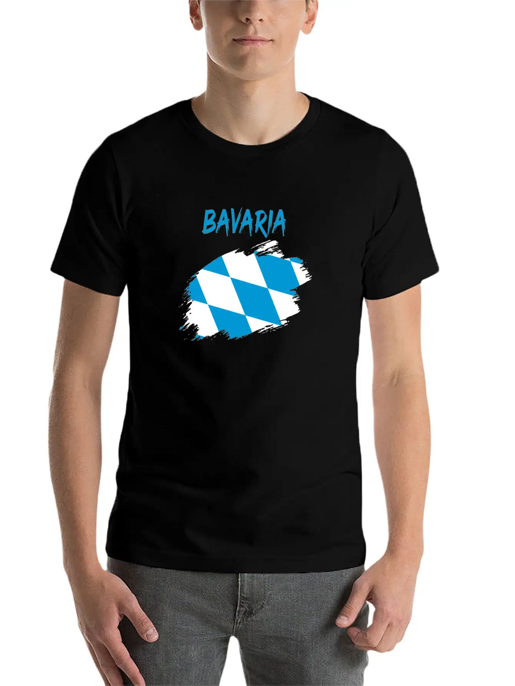 Bavaria Bavarian Flag Banner Rhombus Stylish Everyday T-Shirt – Unisex Basic Cotton Tee