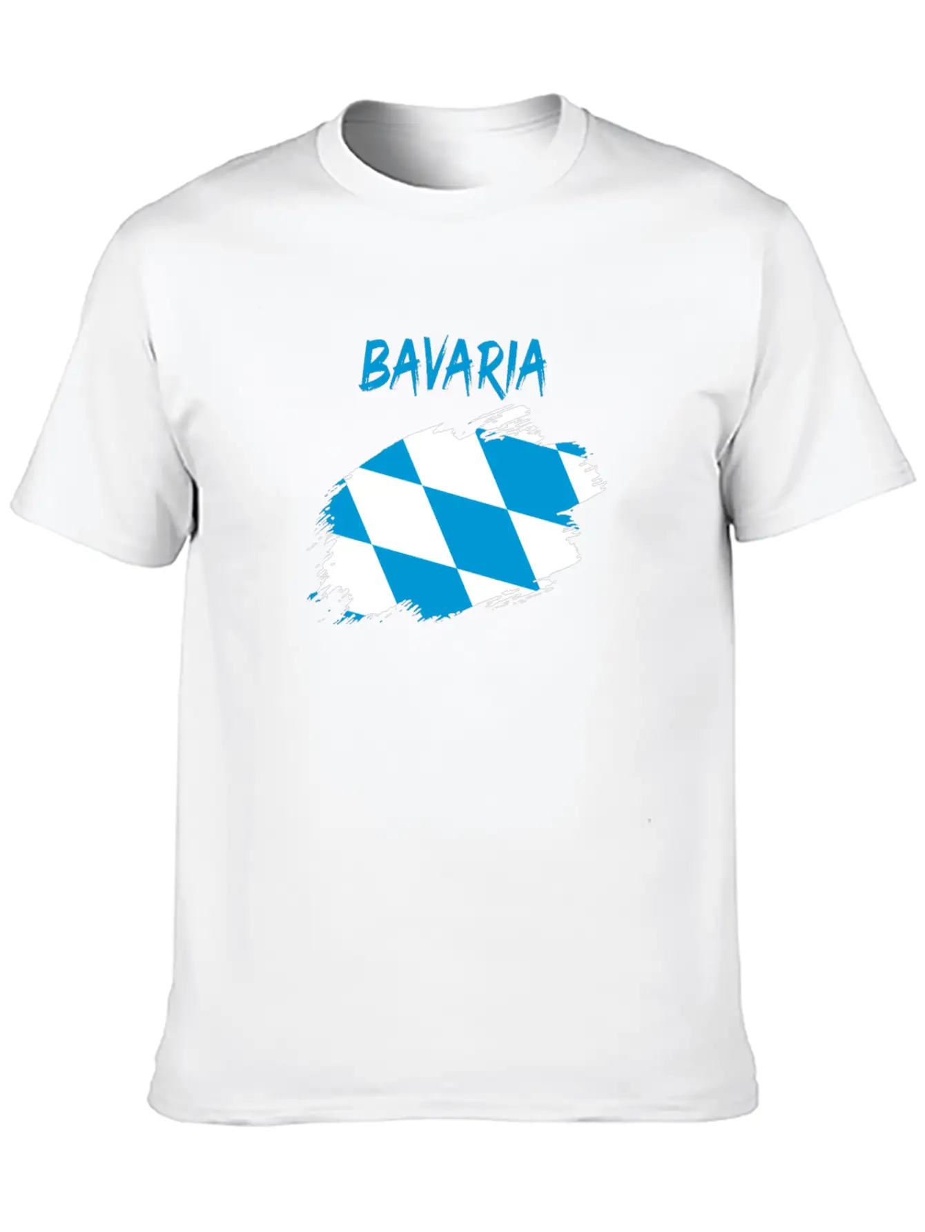 Bavaria Bavarian Flag Banner Rhombus Stylish Everyday T-Shirt – Unisex Basic Cotton Tee