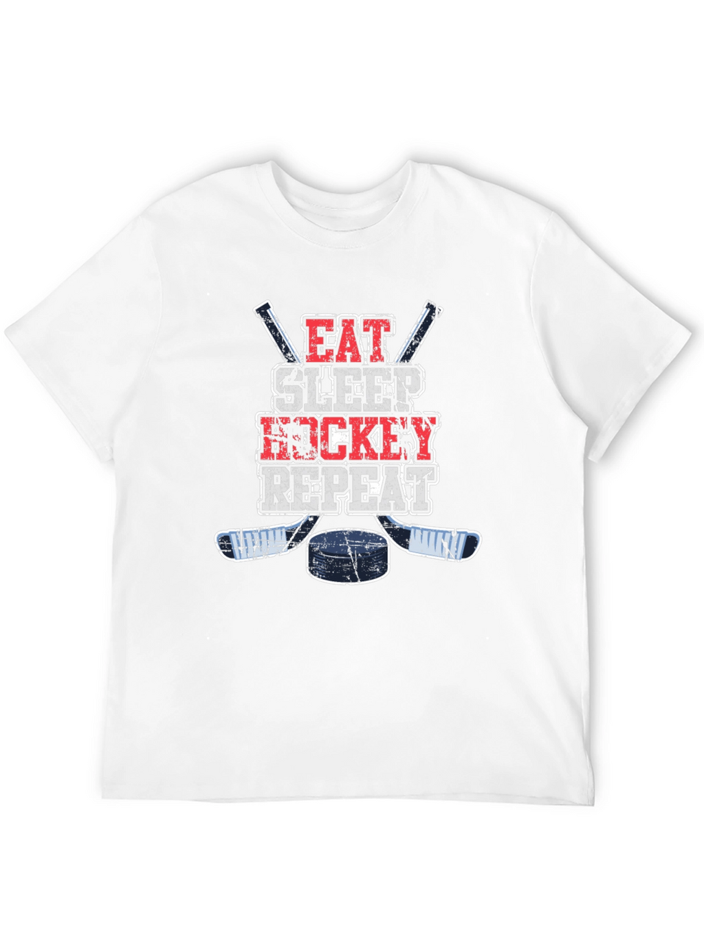 Eat Sleep Hockey Repeat Graphic T-Shirt