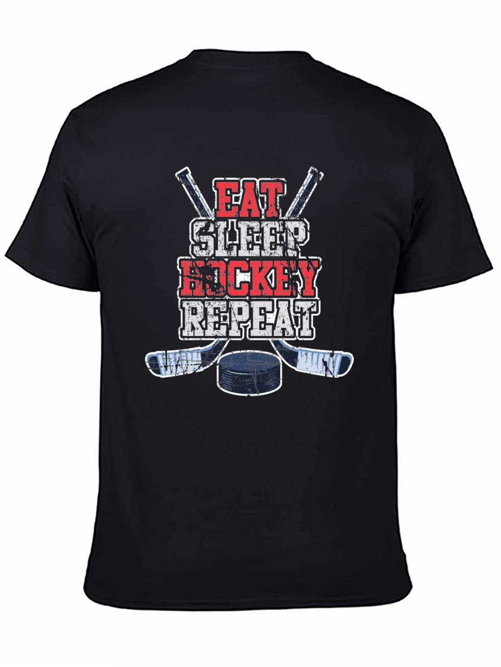 Eat Sleep Hockey Repeat Graphic T-Shirt