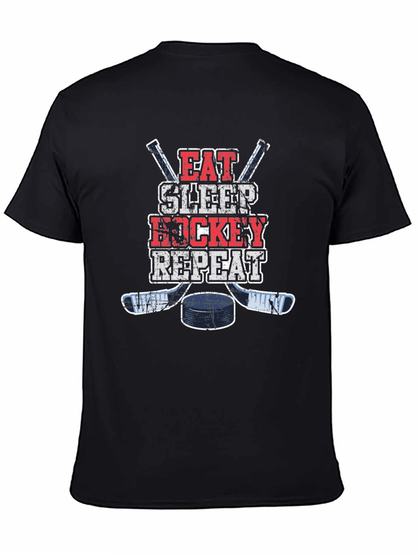 Eat Sleep Hockey Repeat Graphic T-Shirt